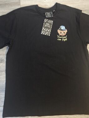 rebels Black Short-Sleeve Tee with Vincent van Gogh Graphic
